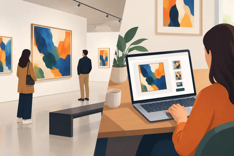 Gallery Viewing vs Online Art Buying Compared