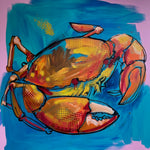 Crab with Turquoise Background - Dan Taylor