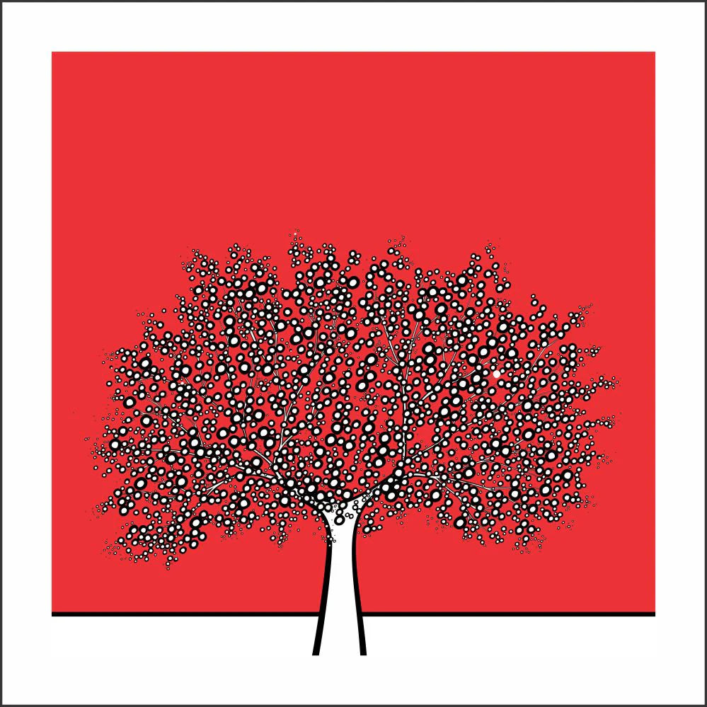 My Red Tree (30 x 30cm) - Richard Scott