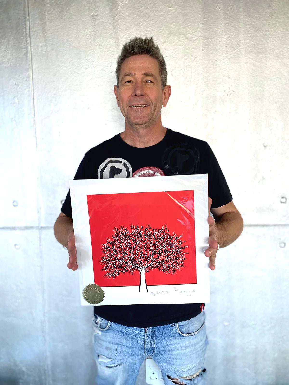 My Red Tree (30 x 30cm) - Richard Scott