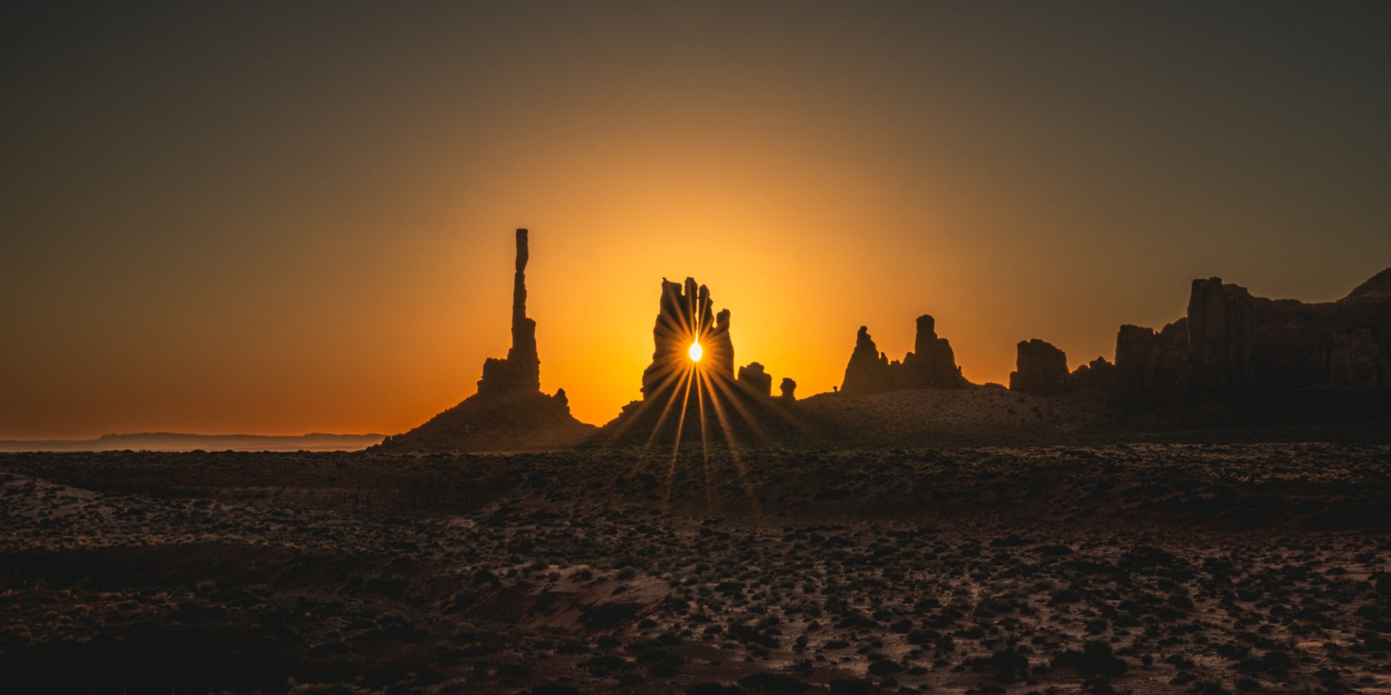 Sunrise at the Totem Pole, Monument Valley - Julian Sansum